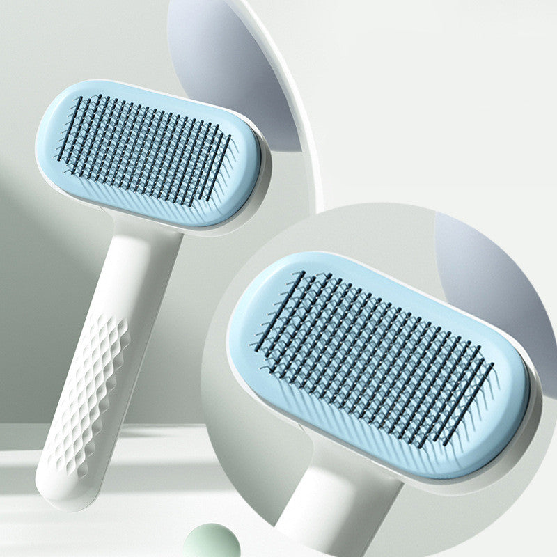 Self Cleaning Grooming Slicker Brush - Dog Cat Massage Brush