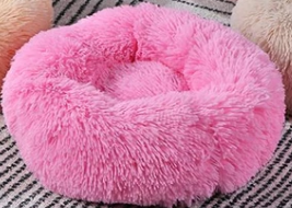 Round Plush Dog Calming Bed For Small Dogs