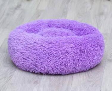 Round Plush Dog Calming Bed For Small Dogs