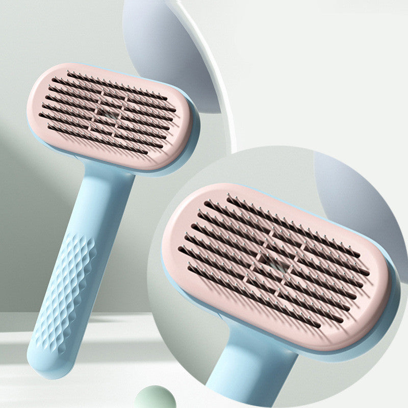 Self Cleaning Grooming Slicker Brush - Dog Cat Massage Brush
