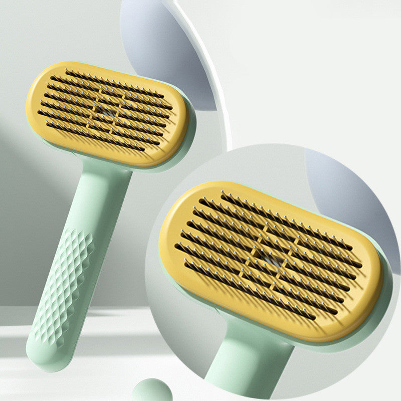 Self Cleaning Grooming Slicker Brush - Dog Cat Massage Brush