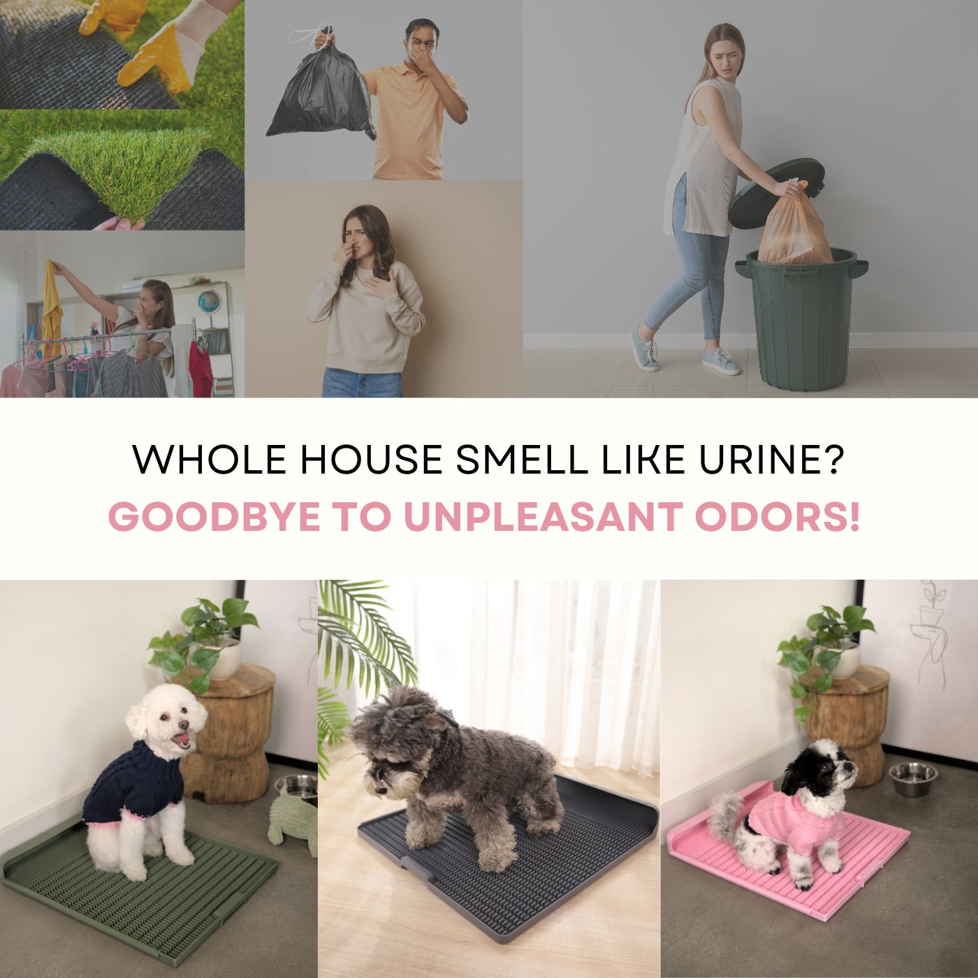 Easy-Wash Connectable Dog Puppy Potty Tray for Indoor or Patio Use (Reusable)