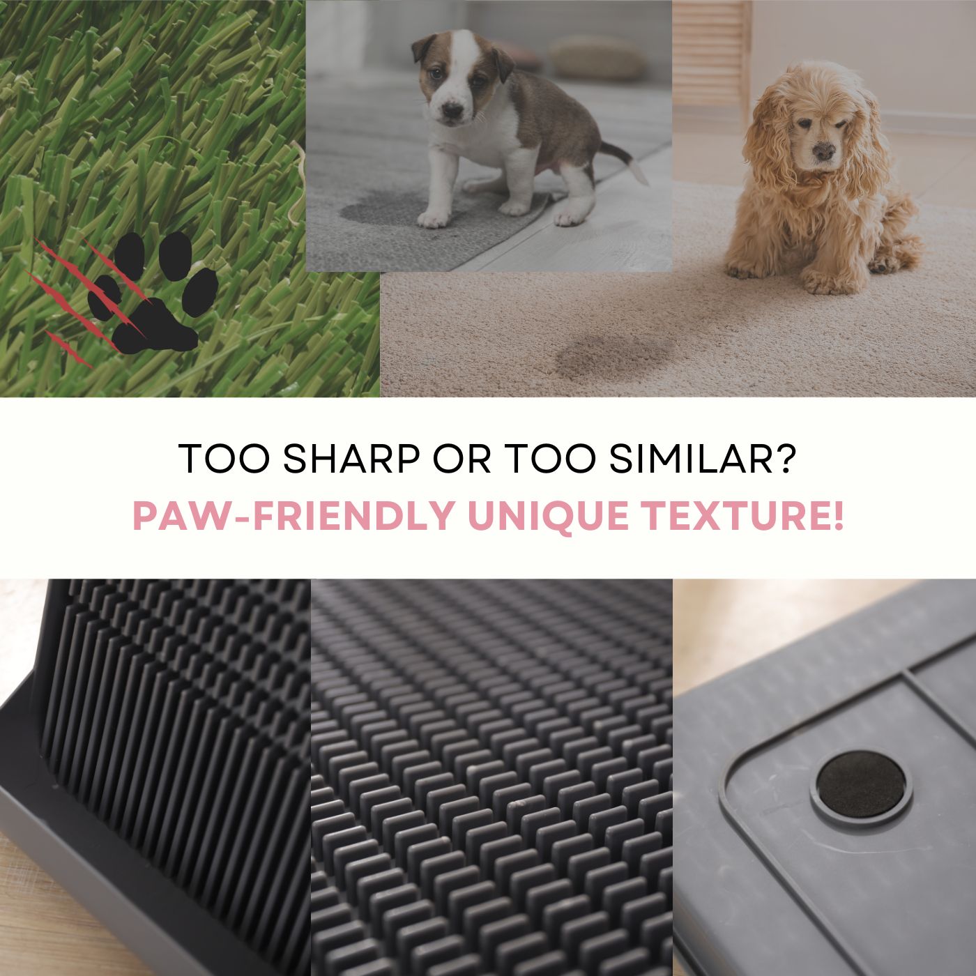 Easy-Wash Connectable Dog Puppy Potty Tray for Indoor or Patio Use (Reusable)