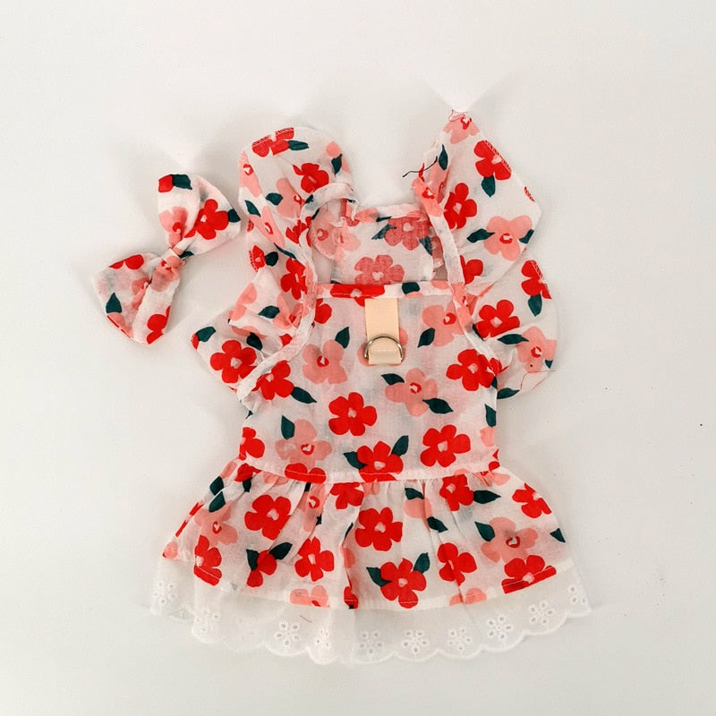 Princess Style Floral Summer Dog Dresses Various Styles