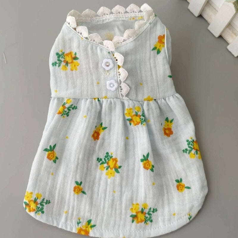 Princess Style Floral Summer Dog Dresses Various Styles