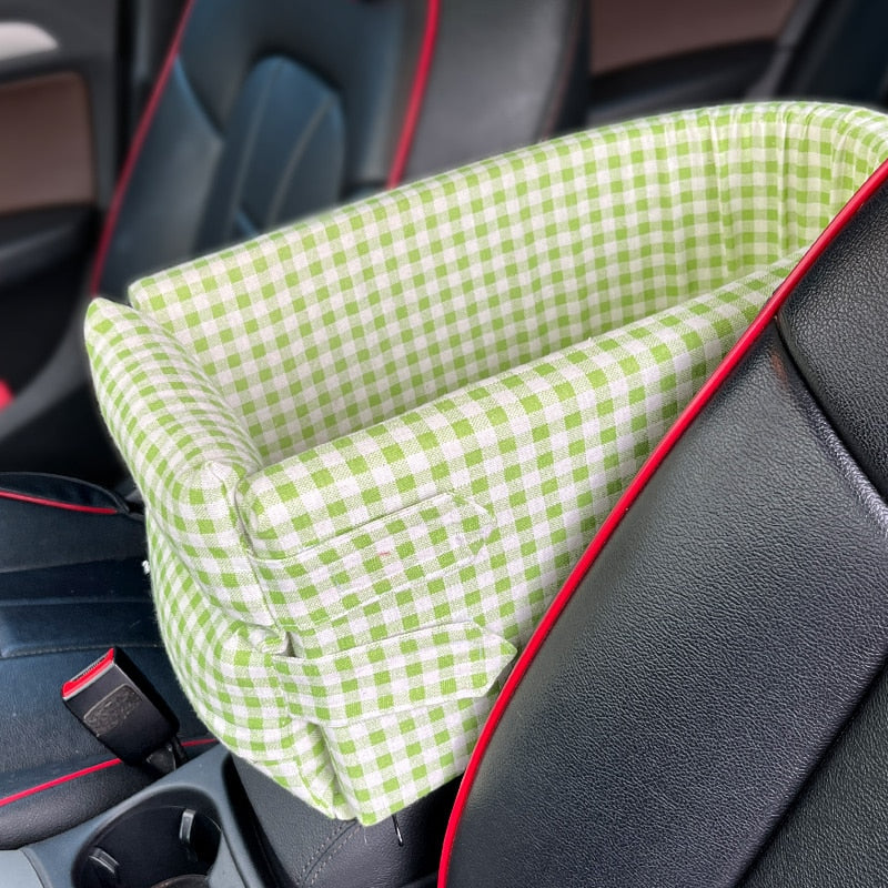 Portable Central Console Car Seat Travel Bed for Small Dogs and Cats