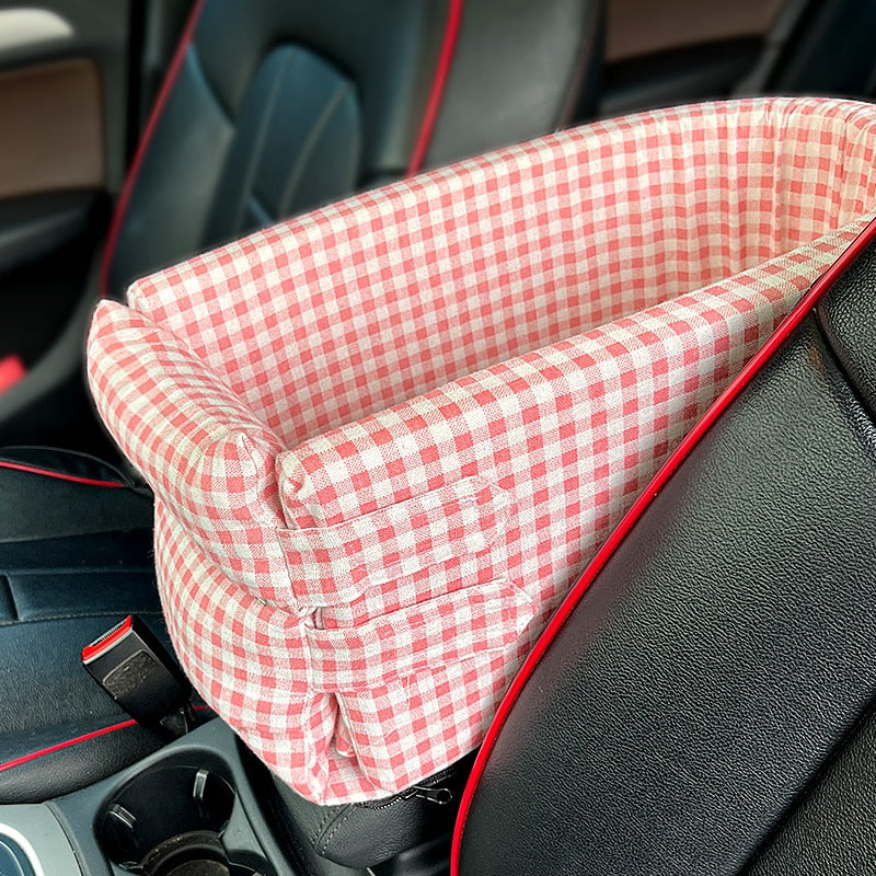 Portable Central Console Car Seat Travel Bed for Small Dogs and Cats