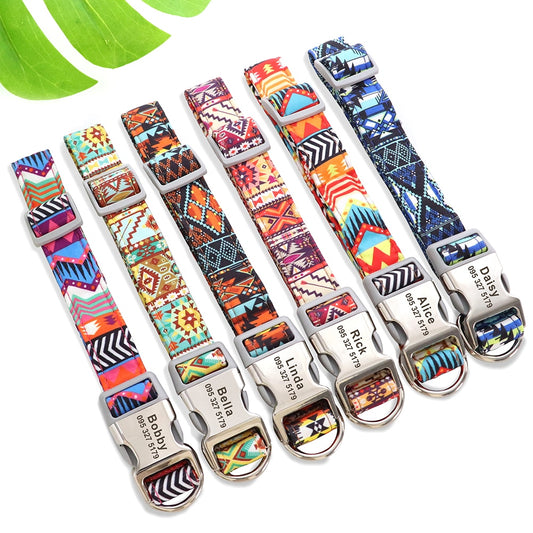 Custom Personalized Pet Collar Engraved ID Collars