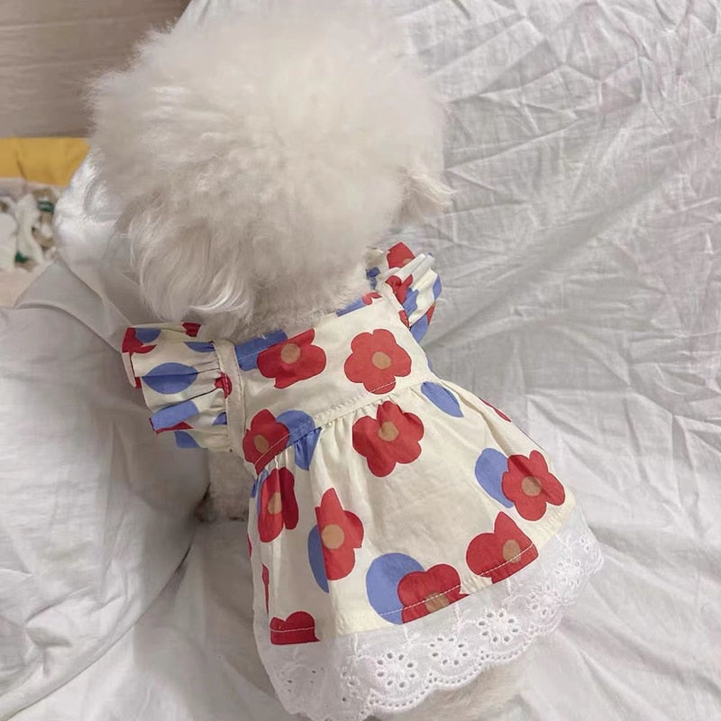 Princess Style Floral Summer Dog Dresses Various Styles