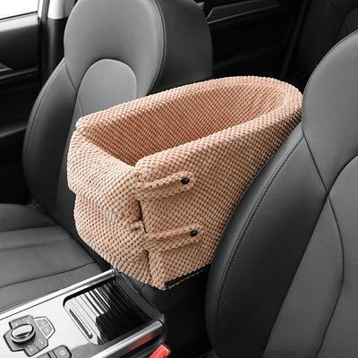 Portable Central Console Car Seat Travel Bed for Small Dogs and Cats