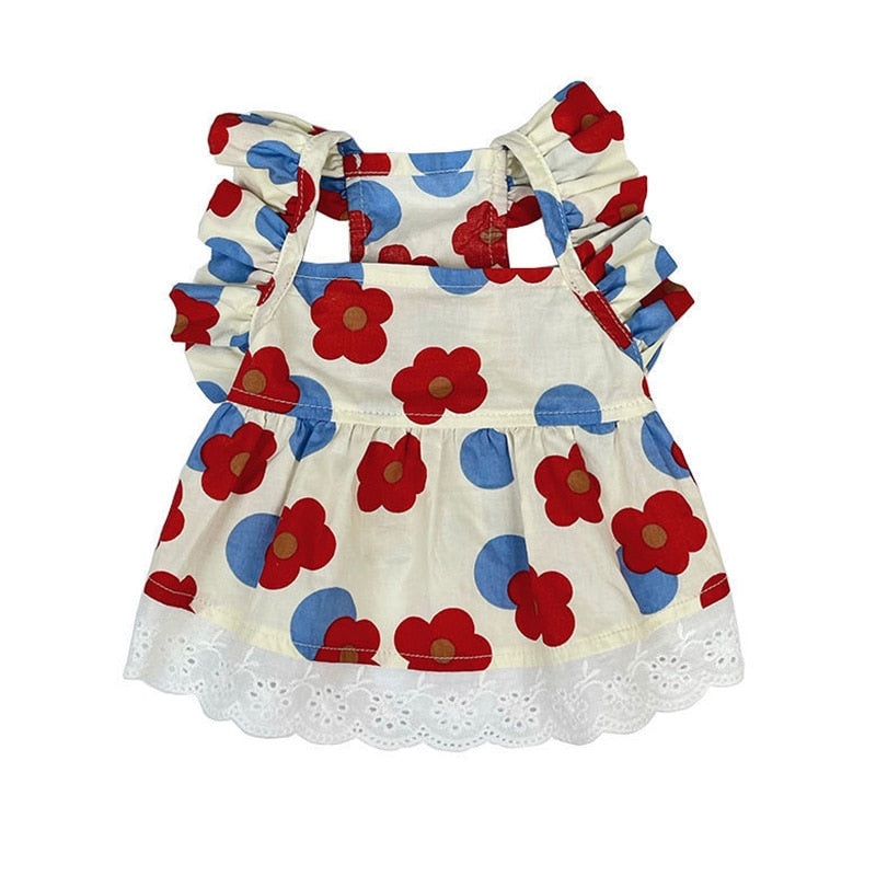 Princess Style Floral Summer Dog Dresses Various Styles
