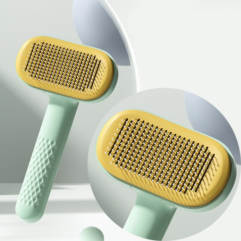 Self Cleaning Grooming Slicker Brush - Dog Cat Massage Brush