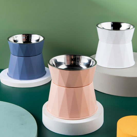 Elevated Stainless Steel Water and Food Bowl for Small Dogs and Cats
