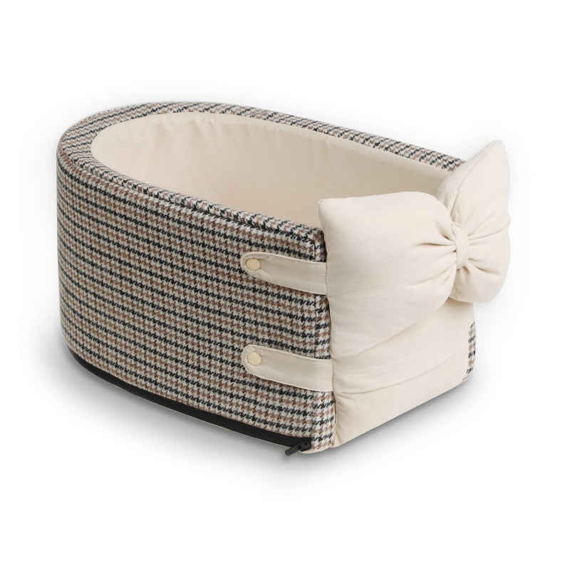 Portable Central Console Car Seat Travel Bed for Small Dogs and Cats