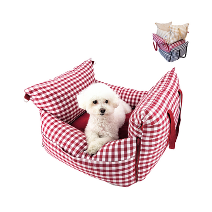CLOUD SUPREME Dog Car Seat for Small Dogs Puppy Booster Bed Travel Carrier - Memory Foam, Portable