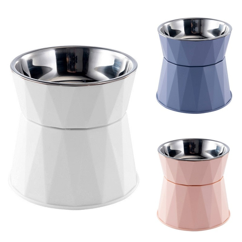 Elevated Stainless Steel Water and Food Bowl for Small Dogs and Cats