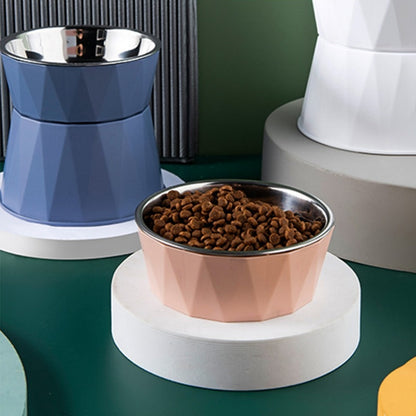Elevated Stainless Steel Water and Food Bowl for Small Dogs and Cats