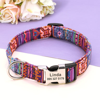 Custom Personalized Pet Collar Engraved ID Collars
