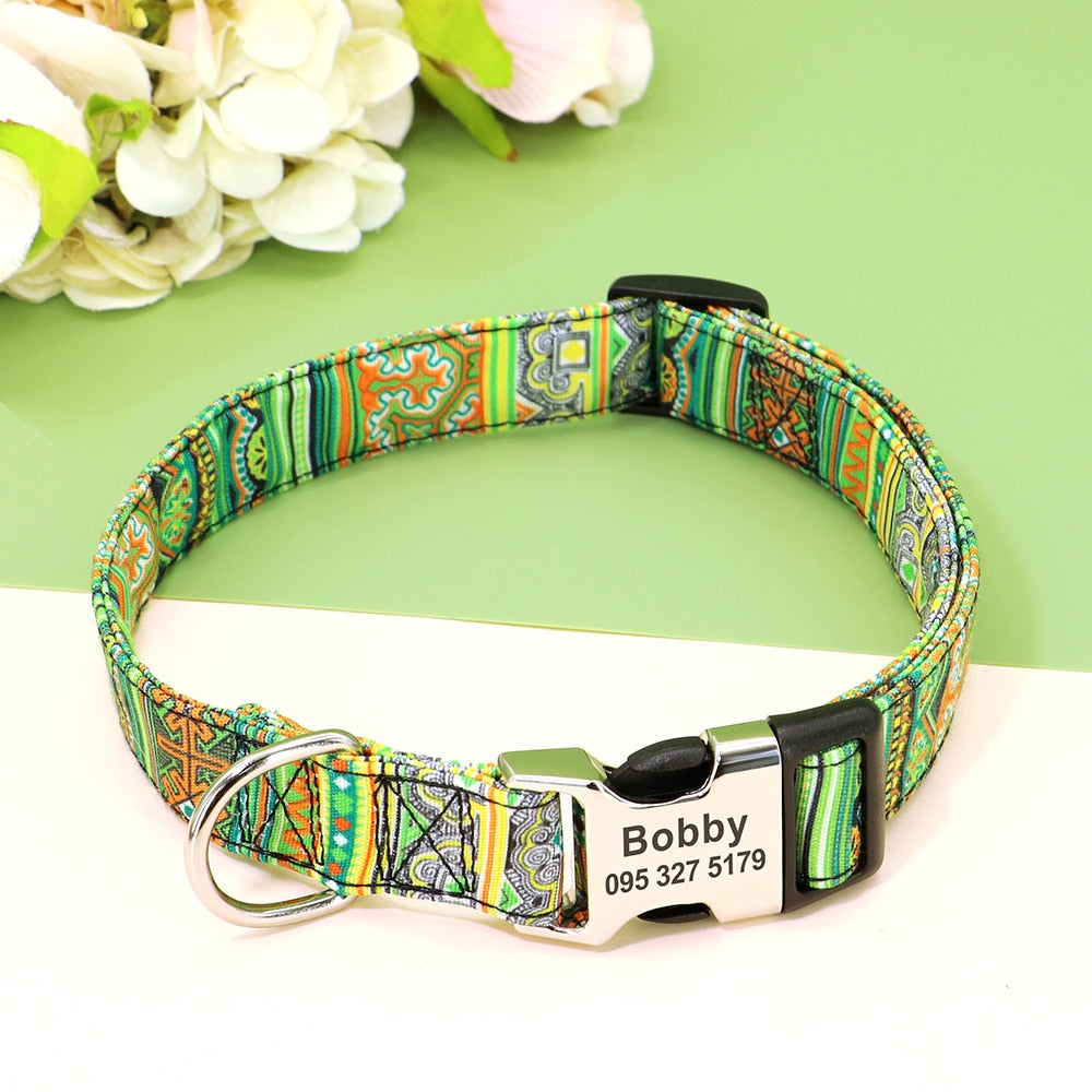 Custom Personalized Pet Collar Engraved ID Collars