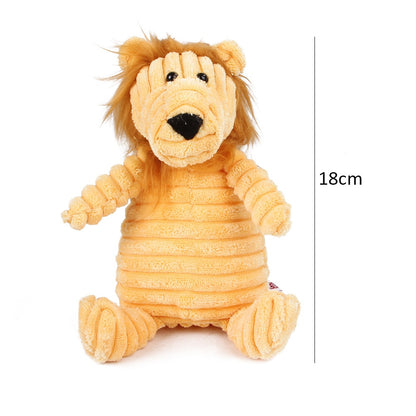 Corduroy Animal Plush Squeaky Interactive Dog Puppy Toys