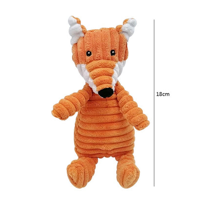 Corduroy Animal Plush Squeaky Interactive Dog Puppy Toys