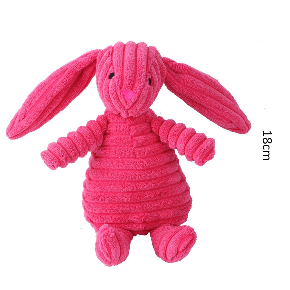 Corduroy Animal Plush Squeaky Interactive Dog Puppy Toys